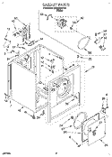 SECTION Diagram and Parts List for LEN3634DW0  Whirlpool Dryer