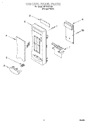 CONTROL PANEL Diagram and Parts List for MT1100SHQ0  Whirlpool Microwave