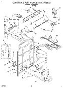 CONTROLS AND REAR PANEL Diagram and Parts List for LBR2132BW0  Whirlpool Washer