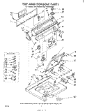 TOP AND CONSOLE Diagram and Parts List for LHA7685W0  Whirlpool Washer