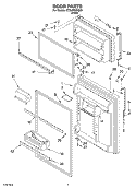 DOOR Diagram and Parts List for ET9LFKXKQ01  Whirlpool Refrigerator