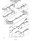 WIRING HARNESS Diagram and Parts List for KEMS376TBL3  KitchenAid Microwave Oven Combo
