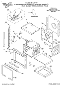 OVEN, LITERATURE Diagram and Parts List for GBS307PDB1  Whirlpool Wall Oven