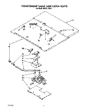 COMPONENT SHELF AND LATCH Diagram and Parts List for KEBS177XWH0  KitchenAid Wall Oven