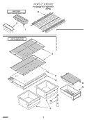 SHELF Diagram and Parts List for 4VET18GKGW01  Whirlpool Refrigerator