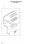 INSTALLATION PARTS Diagram and Parts List for ACS082PM0  Whirlpool Air Conditioner