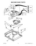 MACHINE BASE PARTS Diagram and Parts List for WGT3300XQ2  Whirlpool Washer Dryer Combo