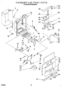 DISPENSER AND FRONT Diagram and Parts List for KSSS36QDX00  KitchenAid Refrigerator