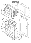 DOOR PARTS Diagram and Parts List for TT18TKRMS00  Estate Refrigerator