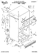 CABINET Diagram and Parts List for 3ET18ZKXBN00  Whirlpool Refrigerator