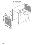 CABINET Diagram and Parts List for BHDH4000AS0  Whirlpool Dehumidifier