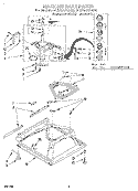 MACHINE BASE Diagram and Parts List for 3LSC9255AN0  Whirlpool Washer