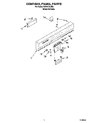 CONTROL PANEL PARTS Diagram and Parts List for KUDK01ILBS6  KitchenAid Dishwasher