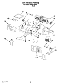 AIR FLOW PARTS Diagram and Parts List for YMH2175XSB2  Whirlpool Microwave