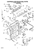 CONTROLS AND REAR PANEL PARTS Diagram and Parts List for CAWS923MQ1  Crosley Washer