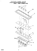 CONTROL PANEL Diagram and Parts List for RC8900XXW0  Whirlpool Cooktop