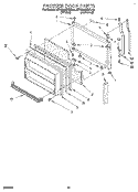 FREEZER DOOR Diagram and Parts List for KTHS20MBAL00  KitchenAid Refrigerator