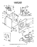 CABINET Diagram and Parts List for LG6601XKW0  Whirlpool Dryer