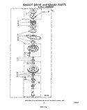 BASKET DRIVE AND BRAKE Diagram and Parts List for LA9800XPW1  Whirlpool Washer