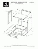 3-DRAWER GEARBOX PARTS Diagram and Parts List for GAGD283DXG00  Whirlpool Cabinet