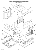 AIR FLOW AND CONTROL Diagram and Parts List for ACE124XK1  Whirlpool Air Conditioner