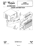 CABINET AND FRONT Diagram and Parts List for ACE144XM0  Whirlpool Air Conditioner