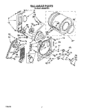 SECTION Diagram and Parts List for LE5200XTW1  Whirlpool Dryer