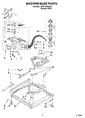 MACHINE BASE PARTS Diagram and Parts List for 7MSAWS800LQ0  Whirlpool Washer