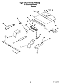TOP VENTING PARTS, OPTIONAL PARTS Diagram and Parts List for GBD277PRS02  Whirlpool Wall Oven