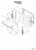DOOR PARTS, OPTIONAL PARTS Diagram and Parts List for FEP310VQ0  Roper Range