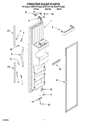 FREEZER DOOR Diagram and Parts List for GD5SHAXLB00  Whirlpool Refrigerator