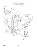 REAR PANEL Diagram and Parts List for KAWS850JT1  KitchenAid Washer