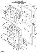DOOR Diagram and Parts List for TT14DKXEN00  Estate Refrigerator