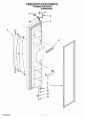 FREEZER DOOR PARTS Diagram and Parts List for ED5LHEXTD10  Whirlpool Refrigerator