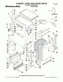 CABINET LINER AND DOOR PARTS Diagram and Parts List for KUIC18NNXS0  KitchenAid Ice Maker