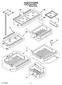 SHELF PARTS Diagram and Parts List for KBLC36FTS02  KitchenAid Refrigerator