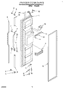 FREEZER DOOR Diagram and Parts List for KSRS25QAAL11  KitchenAid Refrigerator