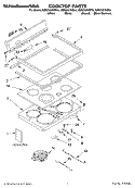 COOKTOP, LITERATURE Diagram and Parts List for KERC507HBS4  KitchenAid Range