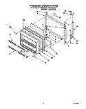FREEZER DOOR Diagram and Parts List for RT18BKXAW01  Roper Refrigerator