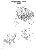 LOWER DISHRACK Diagram and Parts List for DP940PWKM1  Whirlpool Dishwasher