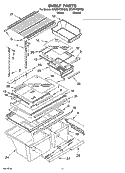 SHELF PARTS Diagram and Parts List for GT9MHTXRQ00  Whirlpool Refrigerator