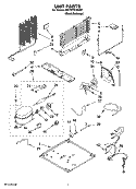UNIT PARTS Diagram and Parts List for 8GT2FTKXSS01  Whirlpool Refrigerator