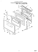 DOOR, LIT/OPTIONAL Diagram and Parts List for SF365PEGN1  Whirlpool Range