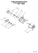 PUMP AND MOTOR PARTS Diagram and Parts List for IUD6000RQ3  Whirlpool Dishwasher