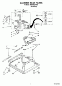 MACHINE BASE PARTS Diagram and Parts List for 7MWT99910VW0  Whirlpool Washer