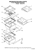 REFRIGERATOR SHELF PARTS Diagram and Parts List for MSD2258KEU00  Whirlpool Refrigerator