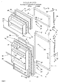 DOOR Diagram and Parts List for ET14NKXGN02  Whirlpool Refrigerator