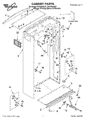 CABINET, LITERATURE Diagram and Parts List for PVWC600JY0  Whirlpool Cabinet