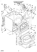 CABINET Diagram and Parts List for KGYE677BWH0  KitchenAid Dryer