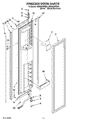 FREEZER DOOR PARTS Diagram and Parts List for KSSO36QTX00  KitchenAid Refrigerator